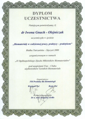 Biomateriały w codziennej pracy