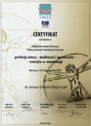 II Międzynarodowa Konferencja Polskiej Akademii Stomatologii Estetycznej