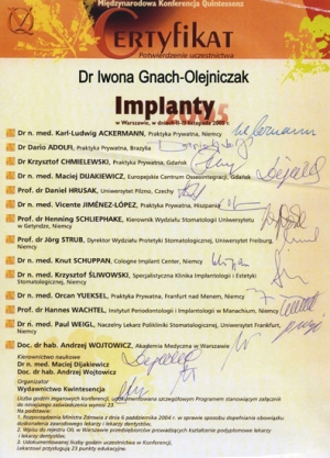 Międzynarodowa Konferencja Quintessenz. IMPLANTY