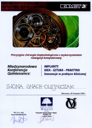 BIOMET 3i IMPLANTY: IDEA-SZTUKA-PRAKTYKA